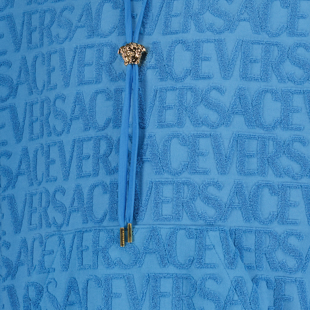 Felpe Sweatshirt Versace Allover en éponge Versace Blu Homme