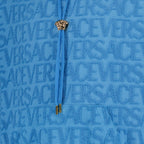 Felpe Sweatshirt Versace Allover en éponge Versace Blu Homme