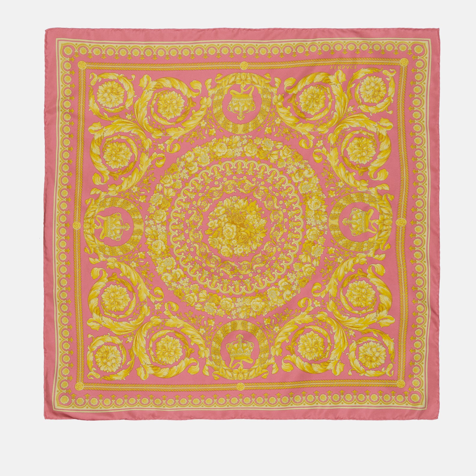 Écharpes, foulards et gants Carré de soie Barocco Versace Rose Femme