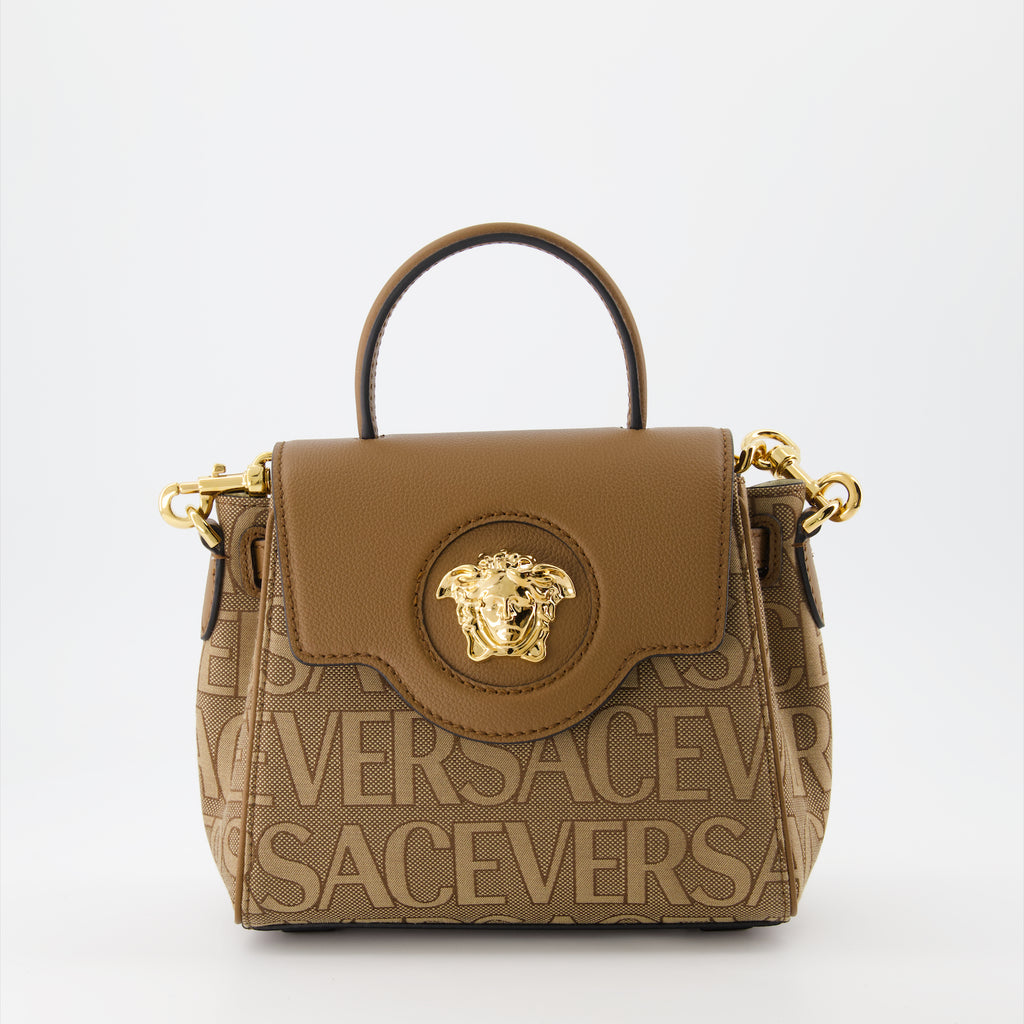 Sacs à main et épaule Sac mini Versace Allover La Medusa Versace Marron Femme