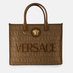 Sacs cabas Sac cabas Versace Allover Versace Marron Femme
