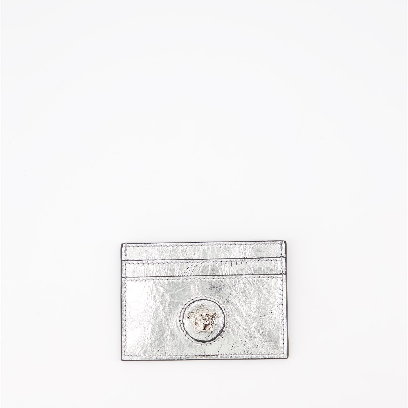Small leather goods La Medusa card holder Versace Silver Women