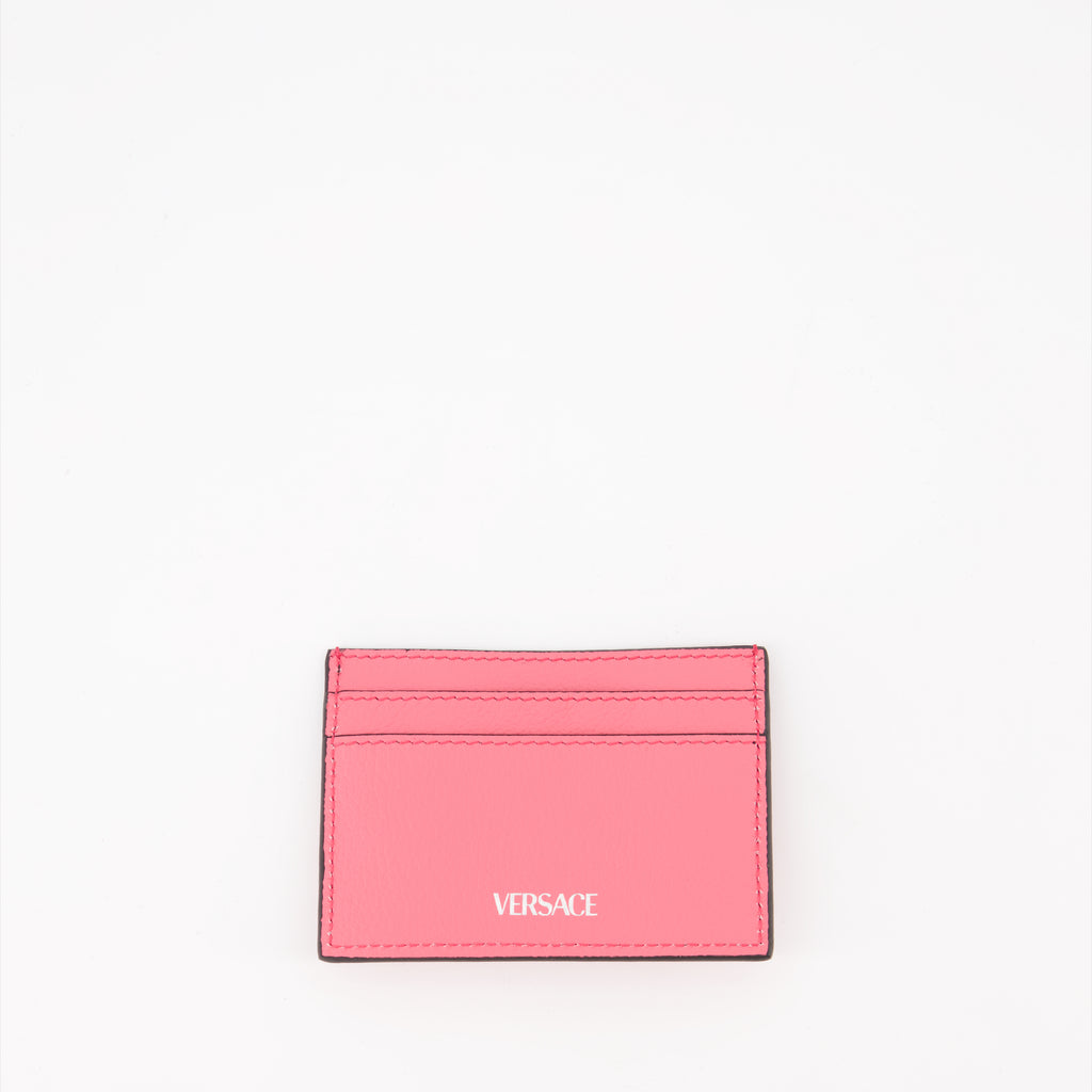 スモールレザーグッズ ラ・メドゥーサ カードホルダー Versace ピンク 女性