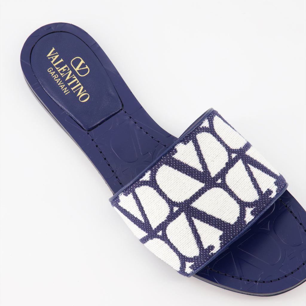 Sapatos abertos Claquettes VLogo Valentino Garavani Azul Femme