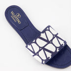 Sapatos abertos Claquettes VLogo Valentino Garavani Azul Femme