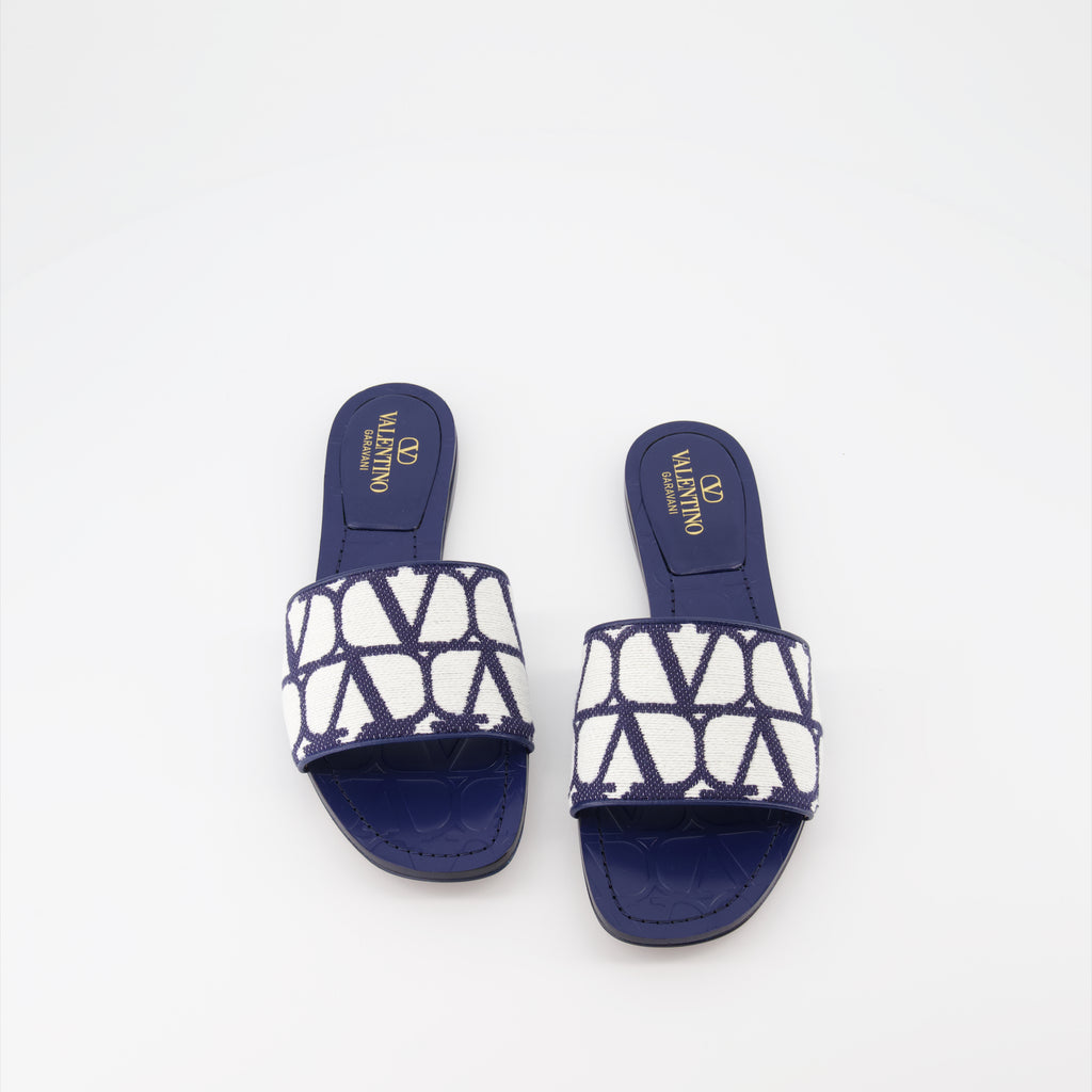 Sapatos abertos Claquettes VLogo Valentino Garavani Azul Femme