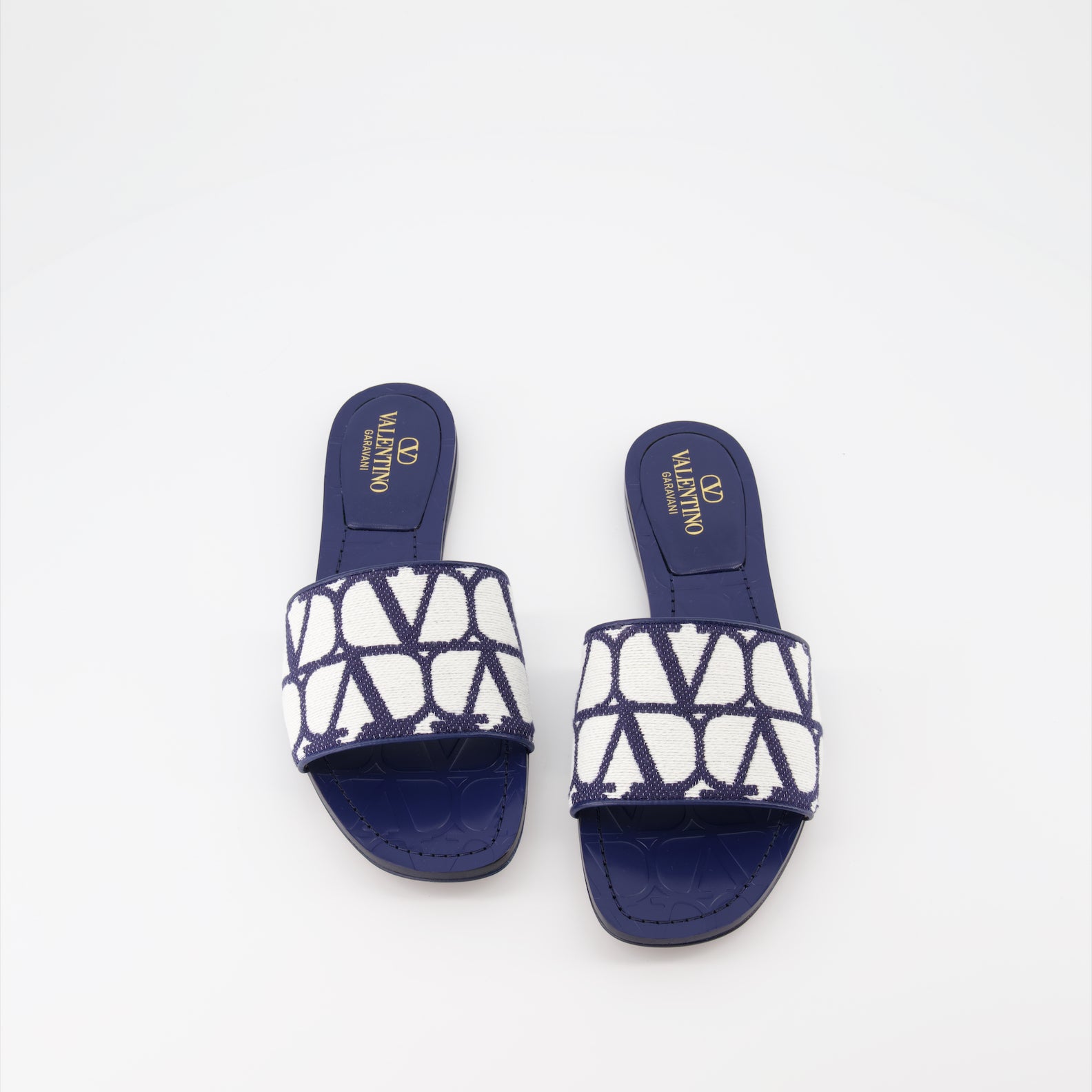 Sapatos abertos Claquettes VLogo Valentino Garavani Azul Femme