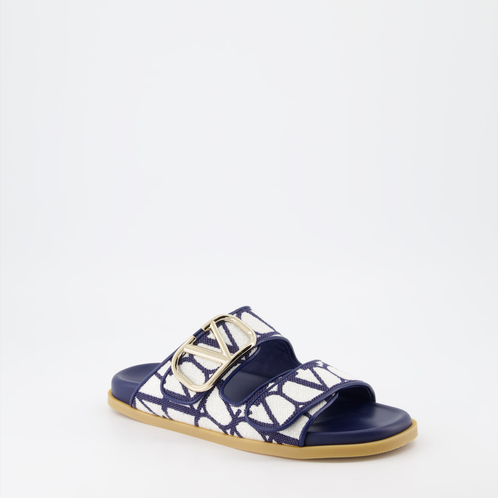 Sapatos abertos Sandales Iconographe Valentino Garavani Azul Femme