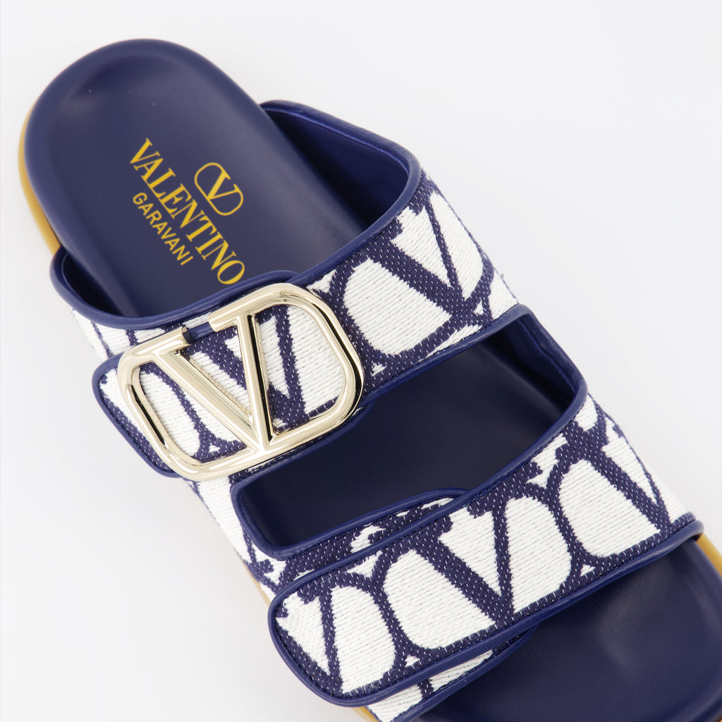 Sapatos abertos Sandales Iconographe Valentino Garavani Azul Femme