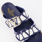 Sapatos abertos Sandales Iconographe Valentino Garavani Azul Femme