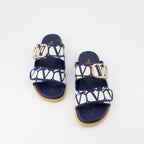 Sapatos abertos Sandales Iconographe Valentino Garavani Azul Femme