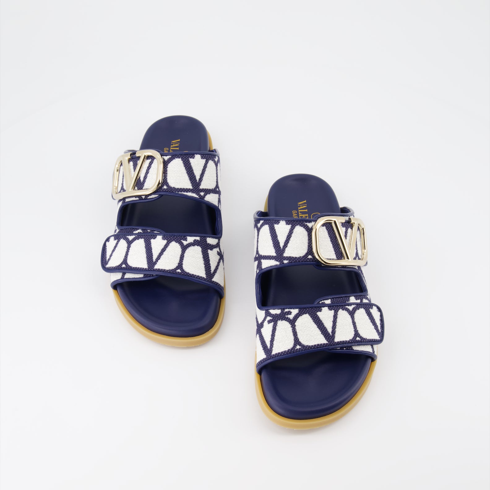 Sapatos abertos Sandales Iconographe Valentino Garavani Azul Femme
