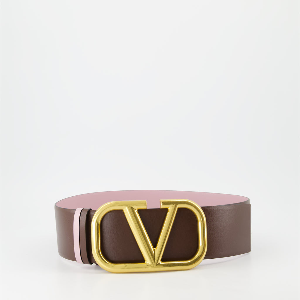 Cintos Ceinture VLogo réversible Valentino Garavani Marrom Femme