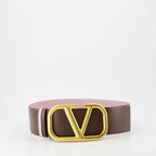 Cintos Ceinture VLogo réversible Valentino Garavani Marrom Femme