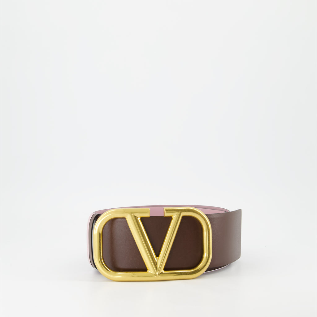 Cintos Ceinture VLogo réversible Valentino Garavani Marrom Femme