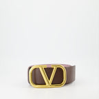 Cintos Ceinture VLogo réversible Valentino Garavani Marrom Femme