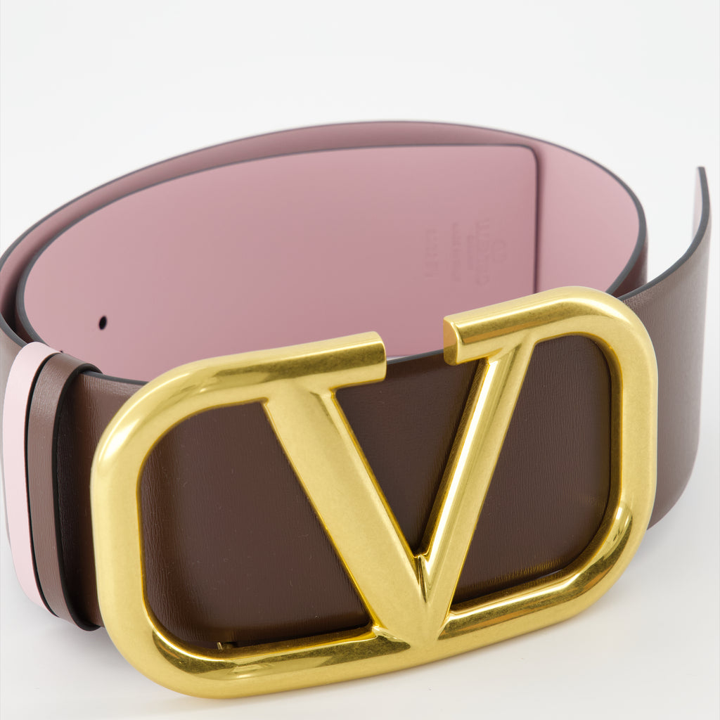 Cintos Ceinture VLogo réversible Valentino Garavani Marrom Femme