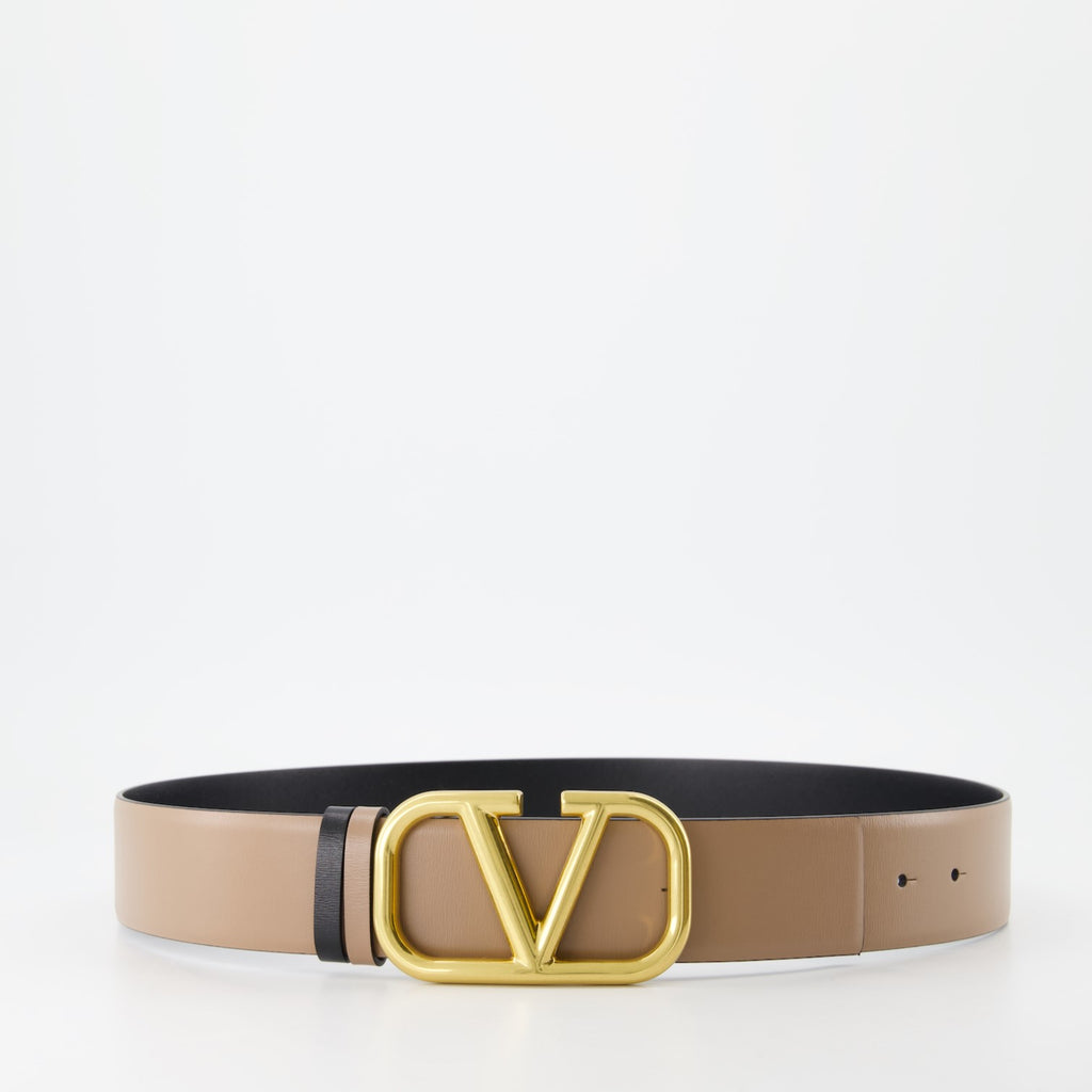 Cintos Ceinture VLogo réversible Valentino Garavani Marrom Femme