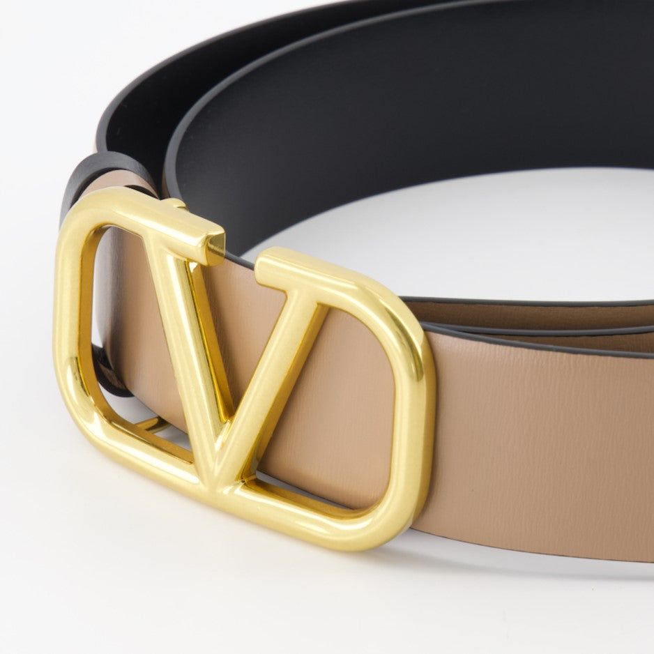 Cintos Ceinture VLogo réversible Valentino Garavani Marrom Femme