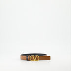 Cintos Ceinture VLogo réversible Valentino Garavani Marrom Femme