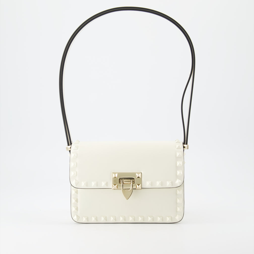 Bolsos de mano y al hombro Sac Rockstud 23 Valentino Garavani Blanco Femme