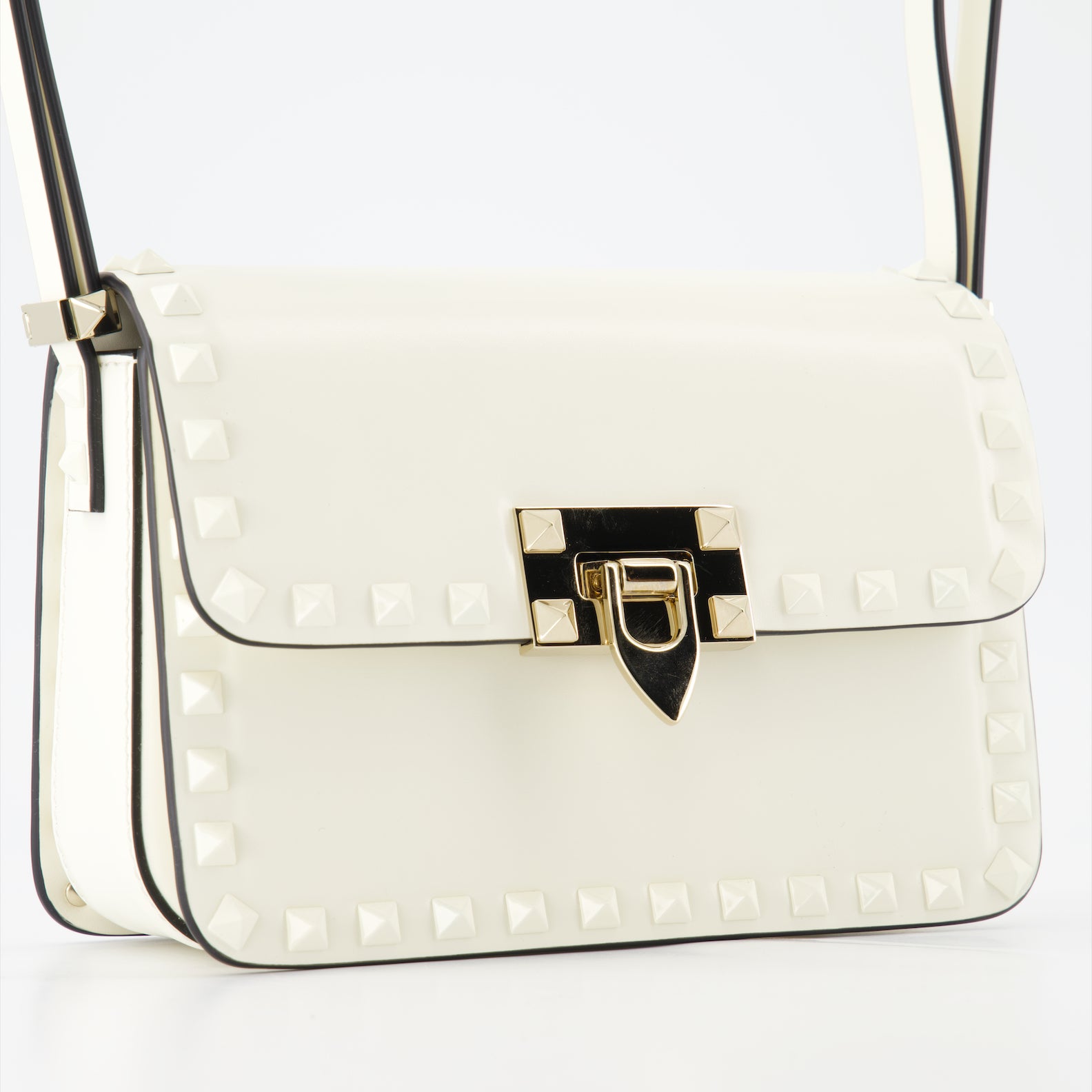Bolsos de mano y al hombro Sac Rockstud 23 Valentino Garavani Blanco Femme