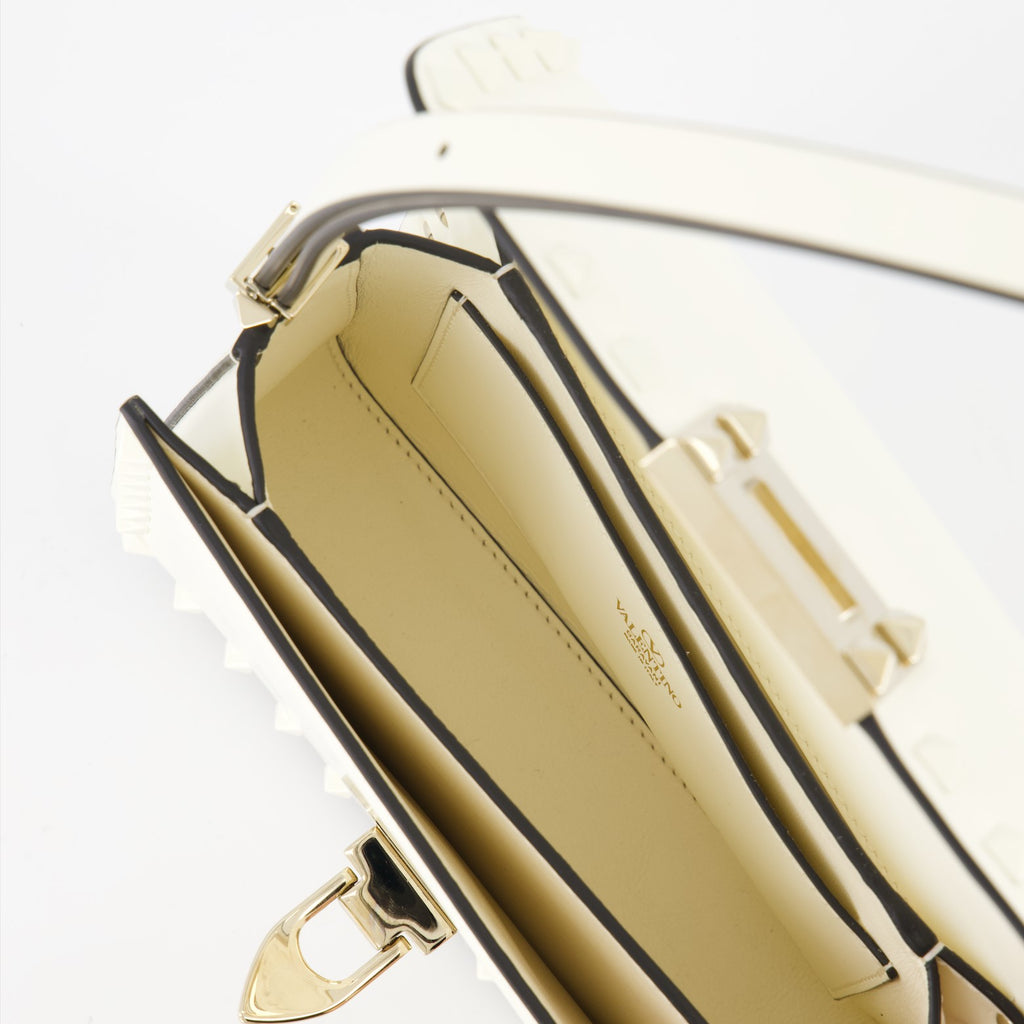 Bolsos de mano y al hombro Sac Rockstud 23 Valentino Garavani Blanco Femme