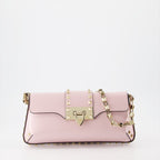 Umhängetaschen Sac Rockstud en cuir Valentino Garavani Rosa Femme