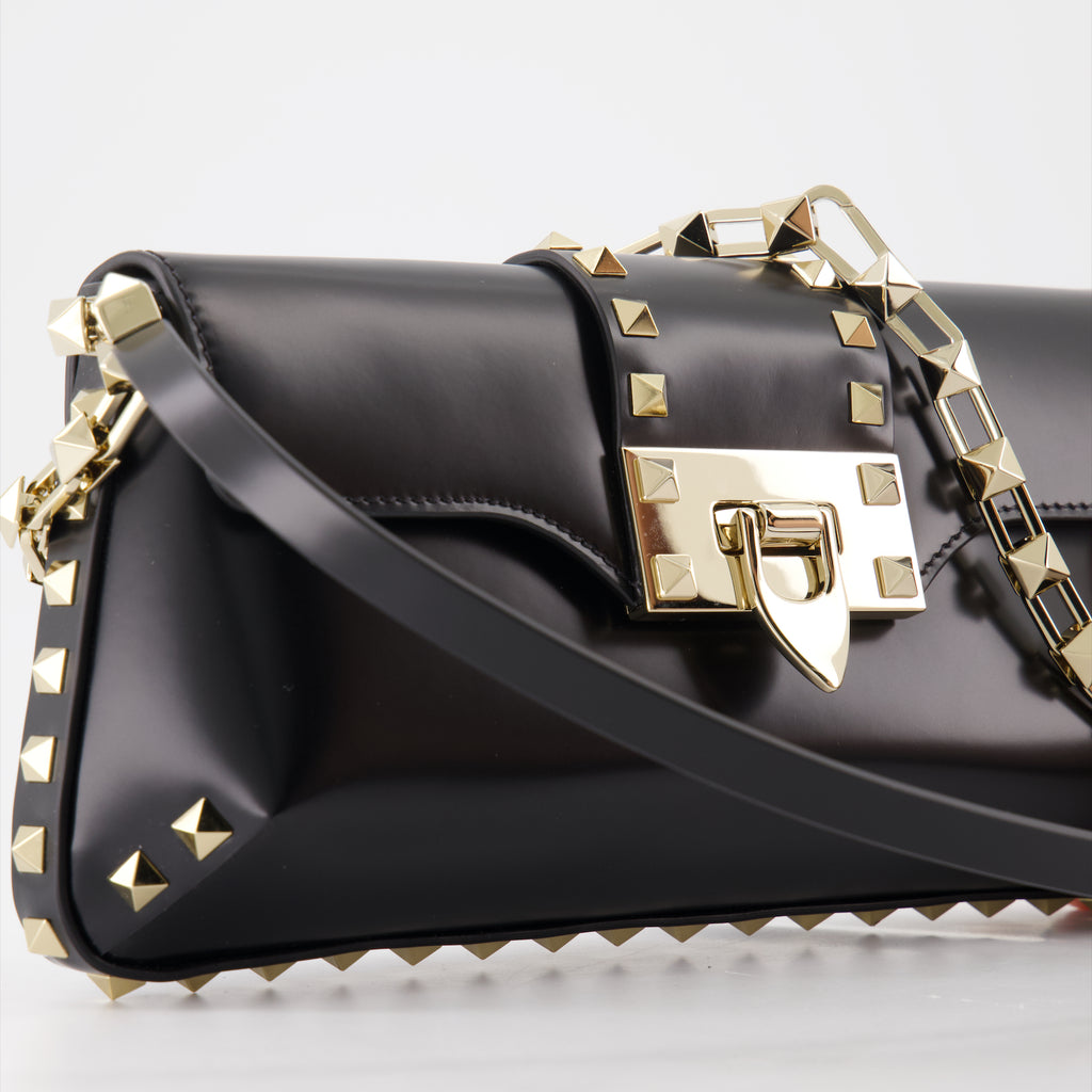 Sacs bandoulière Sac Rockstud en cuir Valentino Garavani Noir Femme