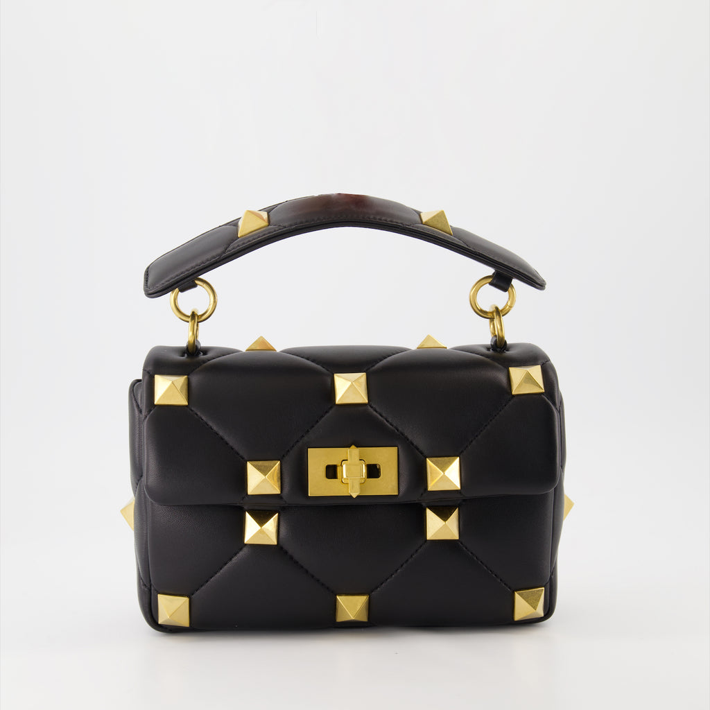 Borse a tracolla Borsa Roman Stud Valentino Garavani Nero Femme