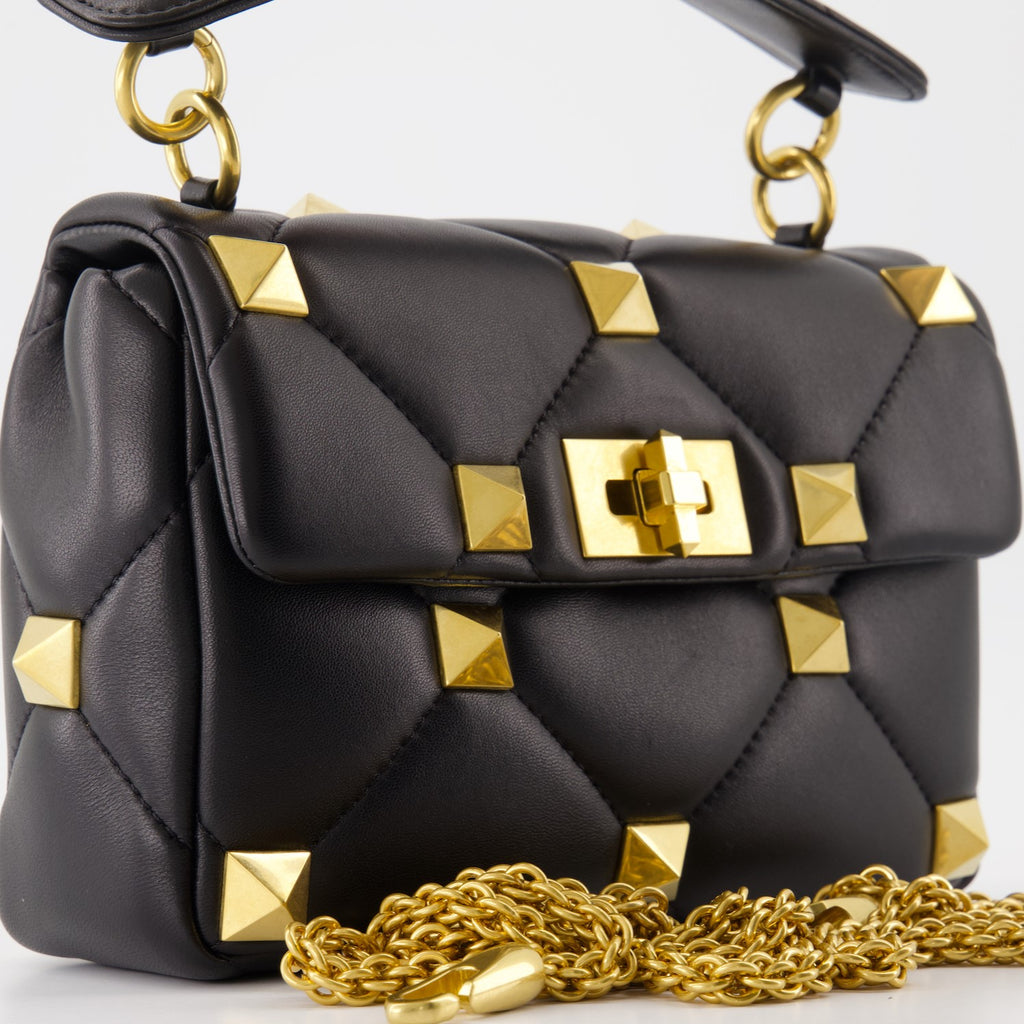 Borse a tracolla Borsa Roman Stud Valentino Garavani Nero Femme