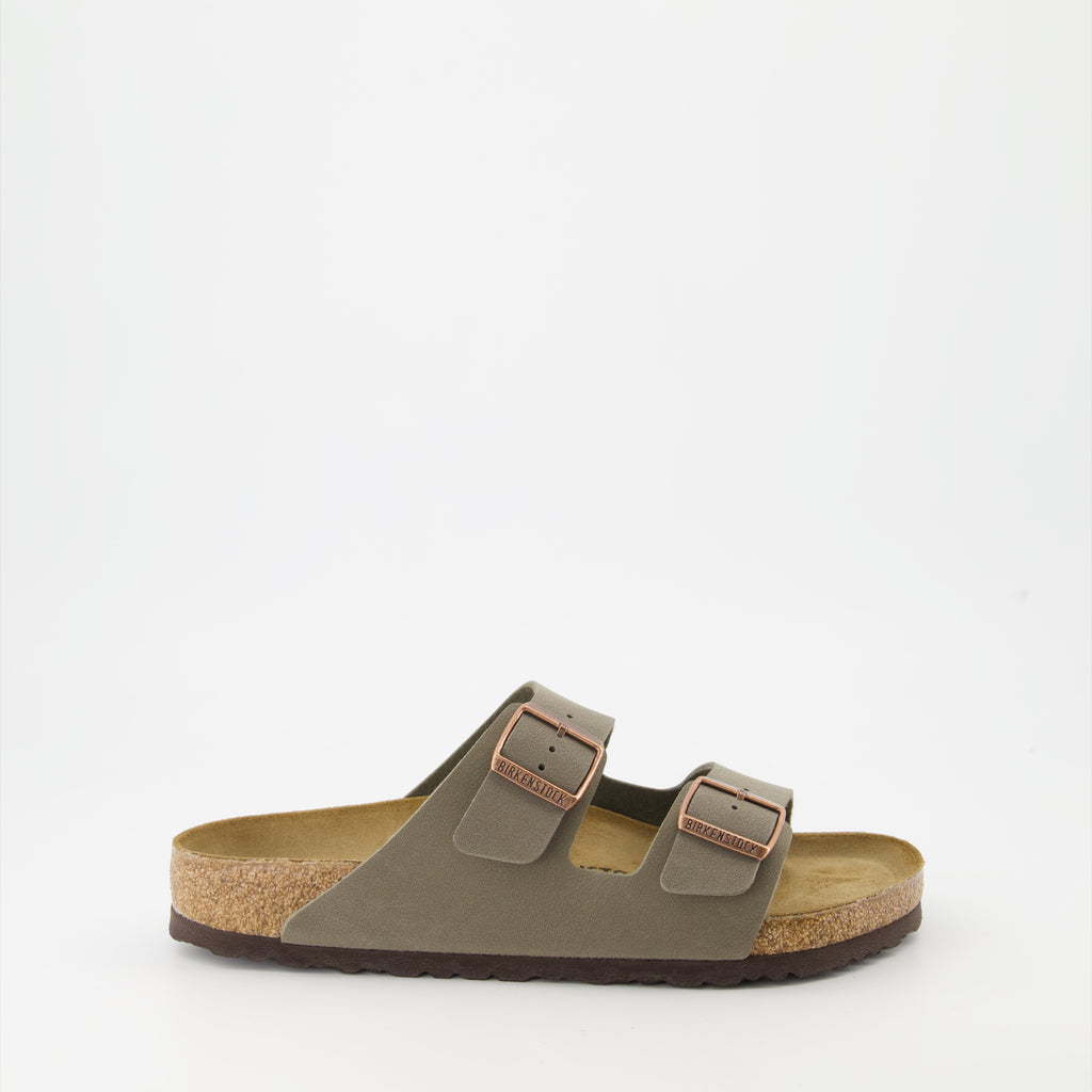 Zapatos abiertos Sandalias Arizona Birkenstock Caqui Unisexo