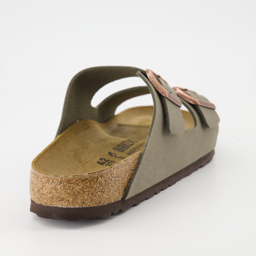 Zapatos abiertos Sandalias Arizona Birkenstock Caqui Unisexo