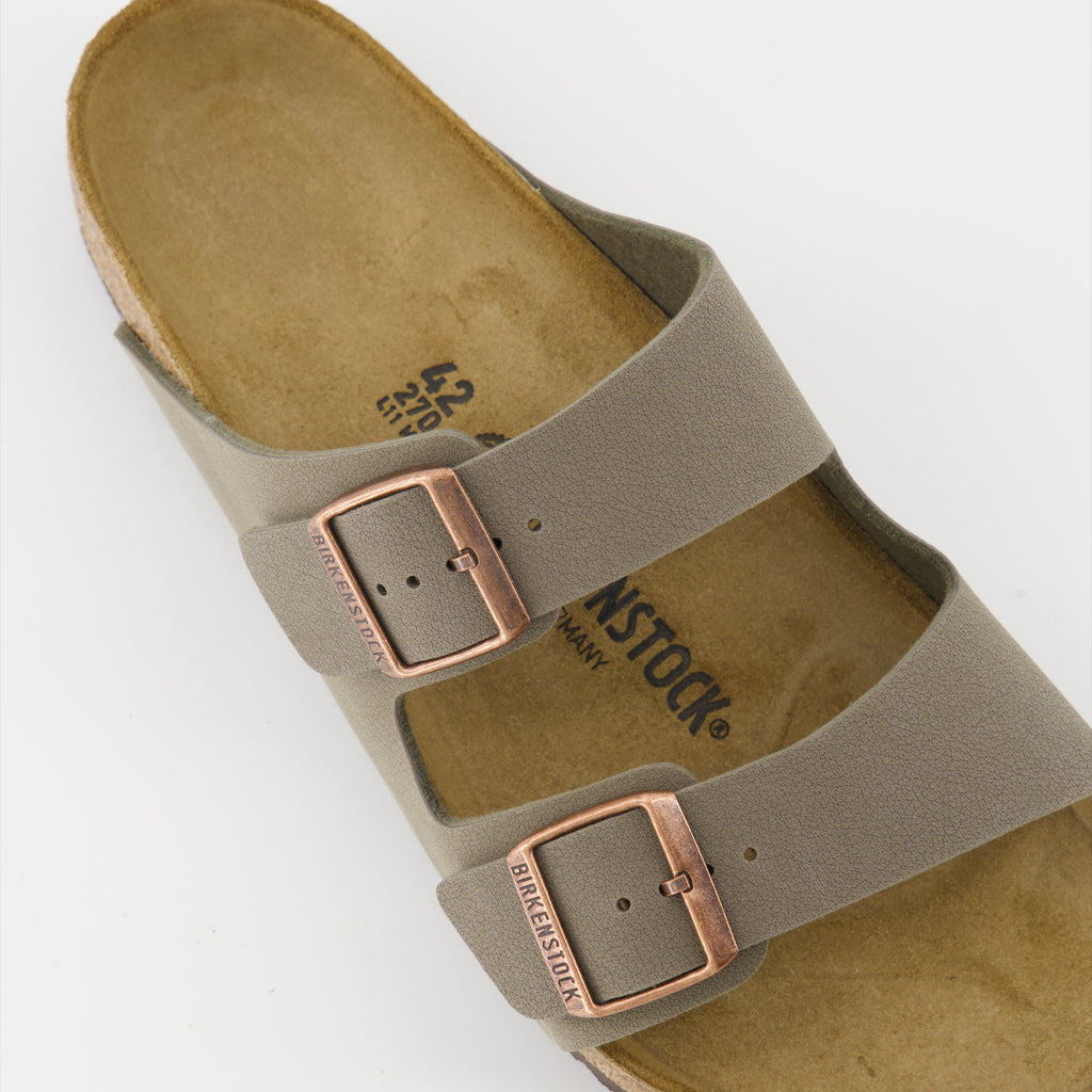 Zapatos abiertos Sandalias Arizona Birkenstock Caqui Unisexo