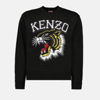 Sudaderas Pull Tiger Varsity Jungle Kenzo Negro Homme