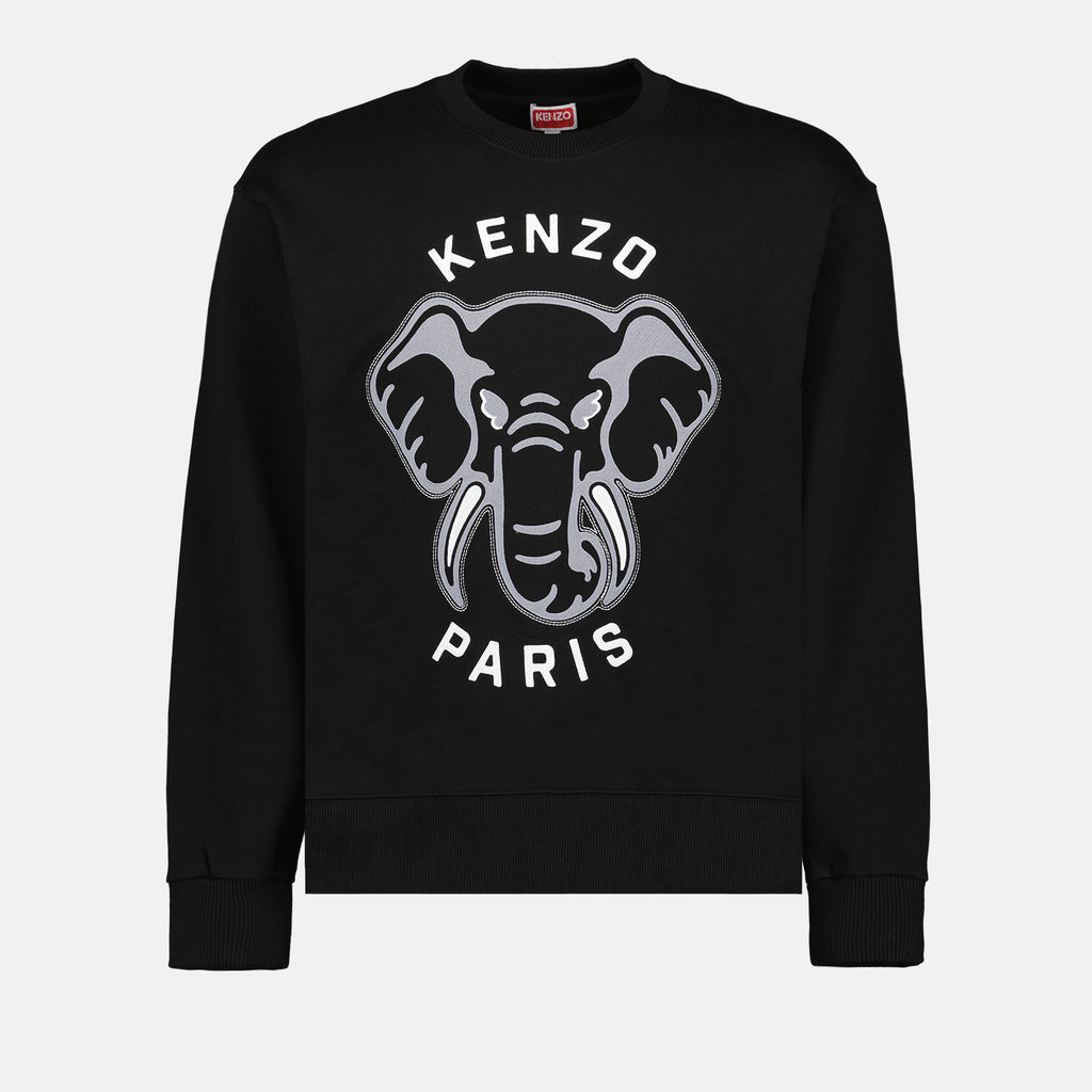 스웨트셔츠 Pull Kenzo Elephant Varsity Jungle Kenzo 검은색 Homme
