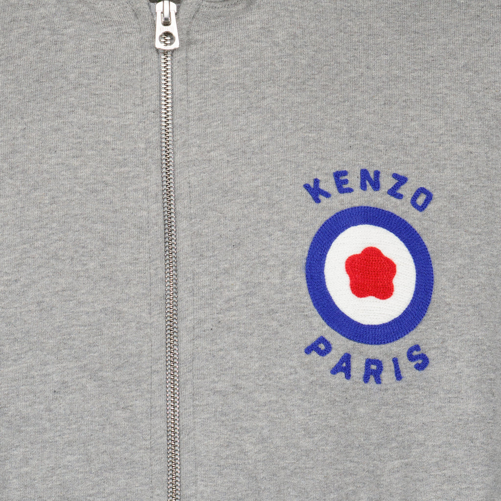 Sweatshirts Sweatshirt zippé Kenzo Target Kenzo Gris Homme