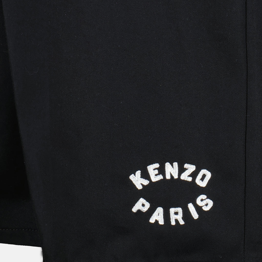 ショートパンツ コットンバミューダショーツ Kenzo 黒 男