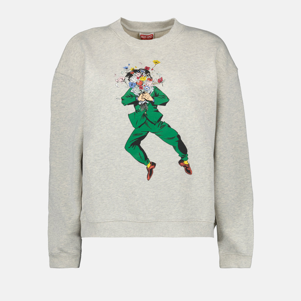 スウェットシャツ プリントスウェットシャツ Kenzo グレー 女性