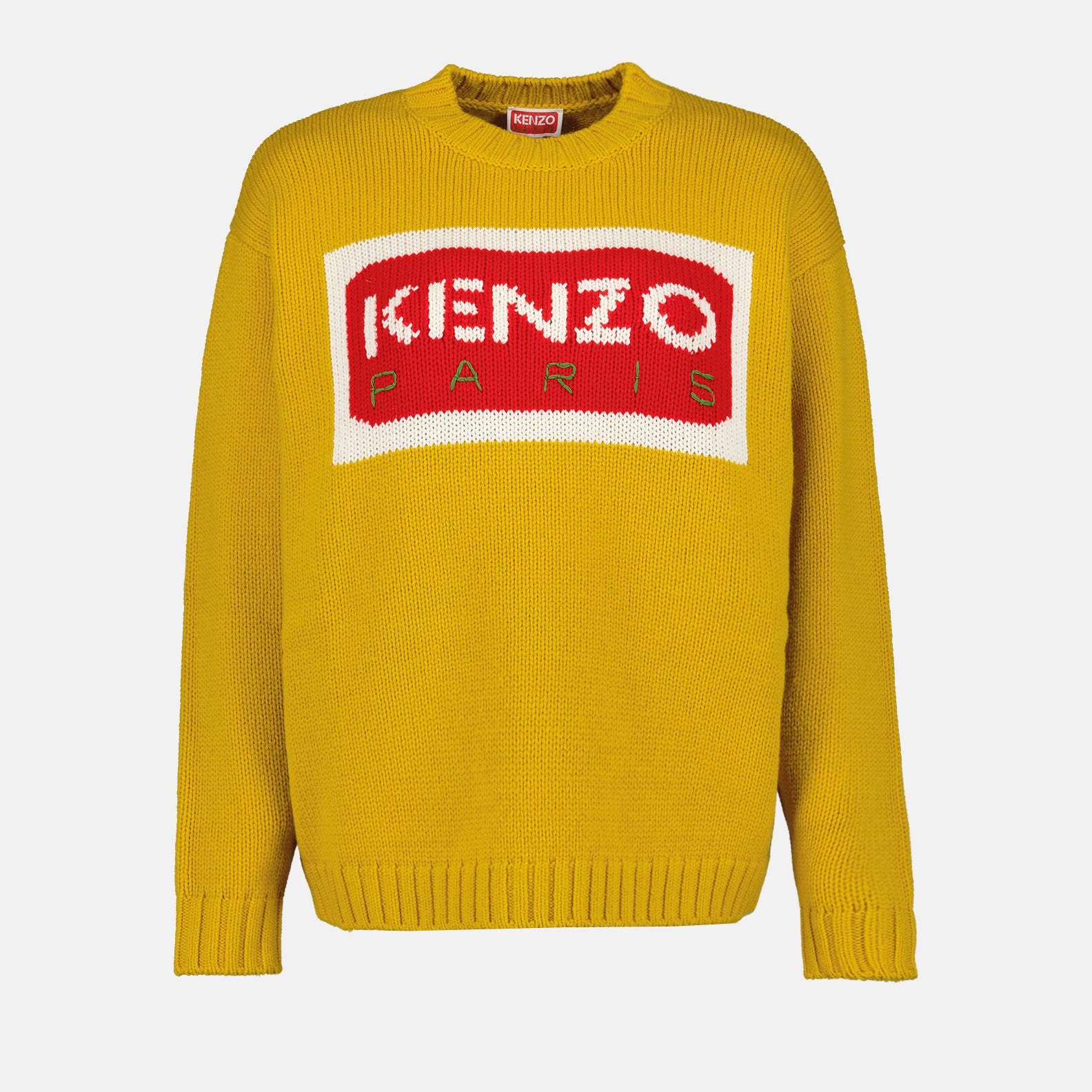 Maille Pull à logo Kenzo Jaune Femme