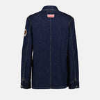 ジャケット パッチ付きデニムジャケット Kenzo 青 Femme