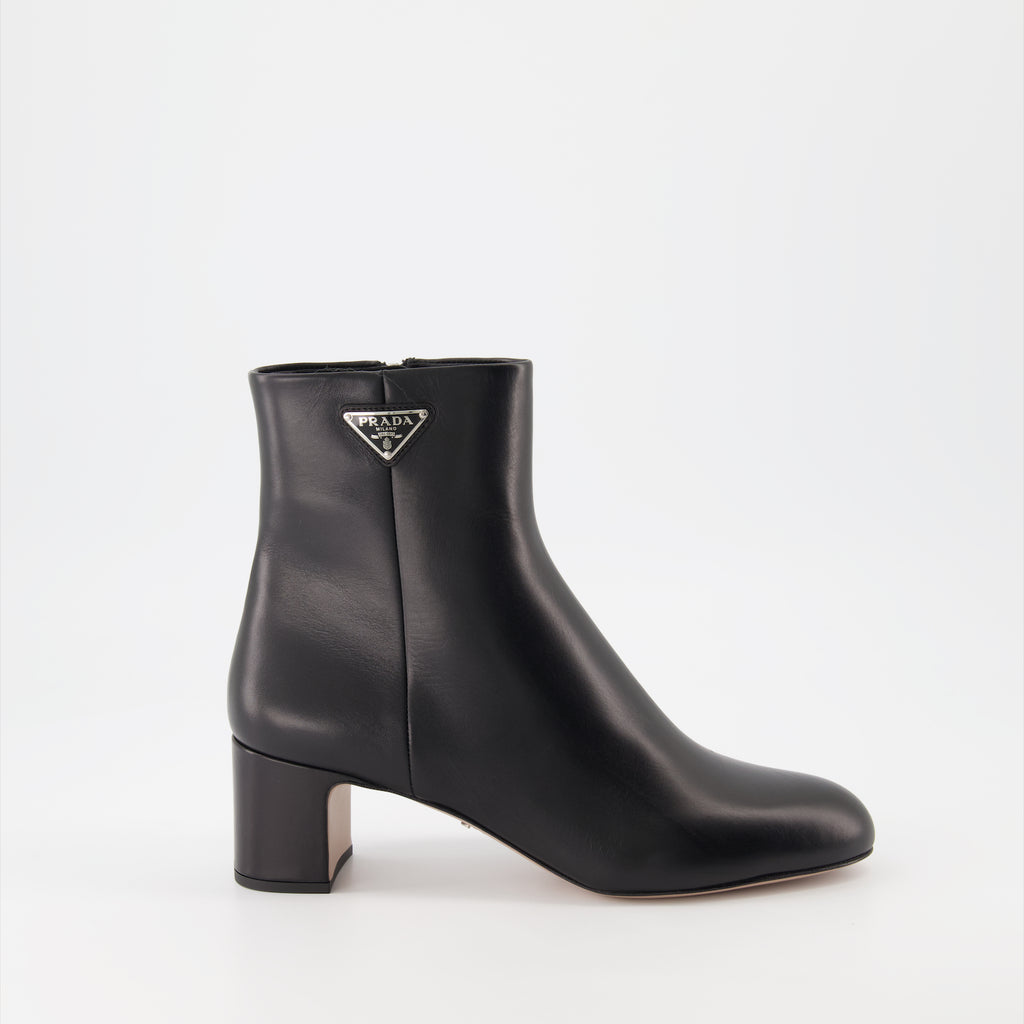 Ankle boots Leather Ankle Boots Prada Black Women