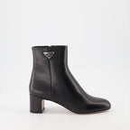 Ankle boots Leather Ankle Boots Prada Black Women