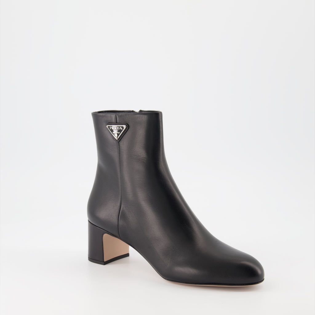 Ankle boots Leather Ankle Boots Prada Black Women