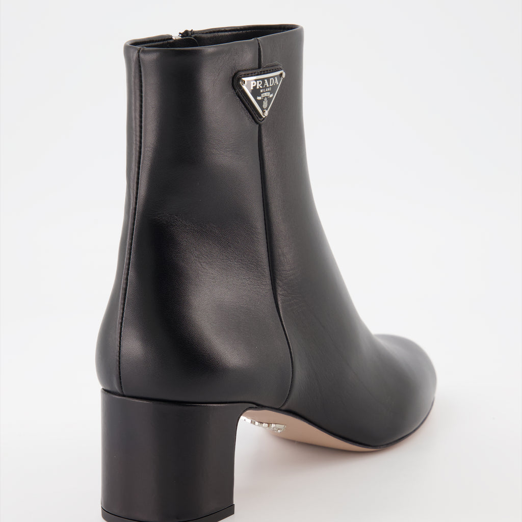 Ankle boots Leather Ankle Boots Prada Black Women