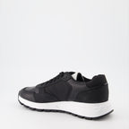 Baskets Baskets en cuir et Re-Nylon Prada Noir Homme