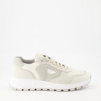 Baskets Baskets en nubuck et nylon Prada Beige Homme