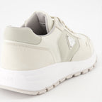 Baskets Baskets en nubuck et nylon Prada Beige Homme