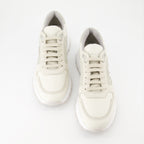 Baskets Baskets en nubuck et nylon Prada Beige Homme