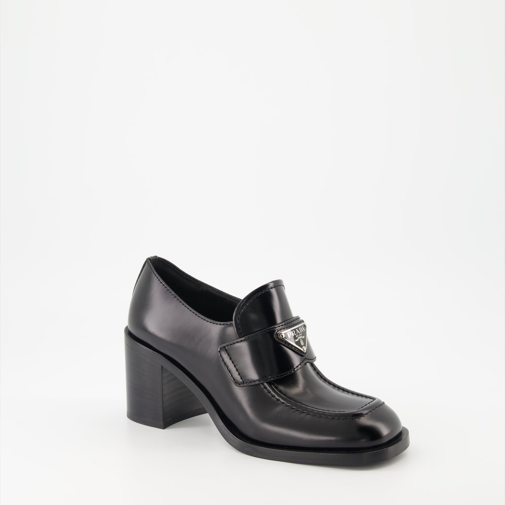 Mocassins Mocassins à talon Prada Noir Femme
